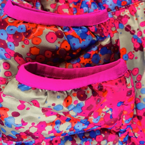 North Face 550 Goose Down Foral Puffer Big Girls Winter Coat Jacket Size XL /18 - Picture 4 of 14